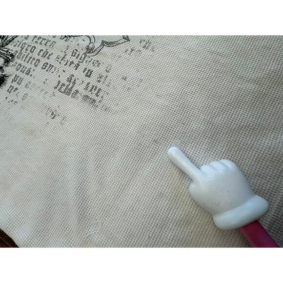 "MMA ELITE" Mens Thermal Gothic Cross Graphic Shirt SZ ? VTG Y2K Grungecore SPOT - Picture 5 of 16